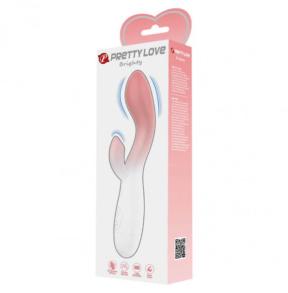 PRETTY LOVE - Brighty Wand Vibrator (Battery - White)